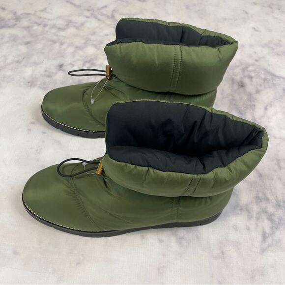 J. Crew Elsa Primaloft Puffer Snow Boots Olive Green NWOB - Picture 4 of 10